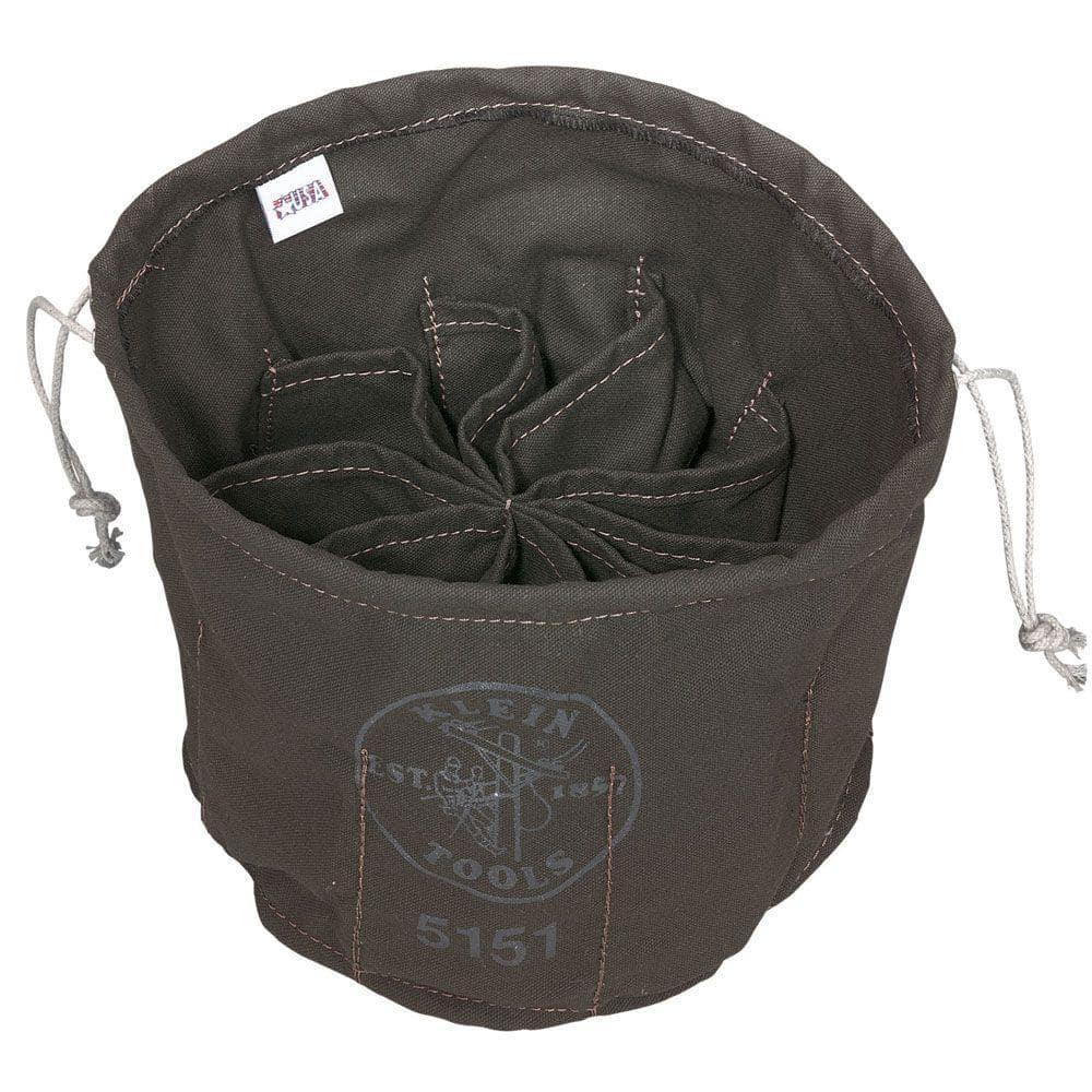 11 in. Ten-Compartment Drawstring Tool Bag - Hercitys