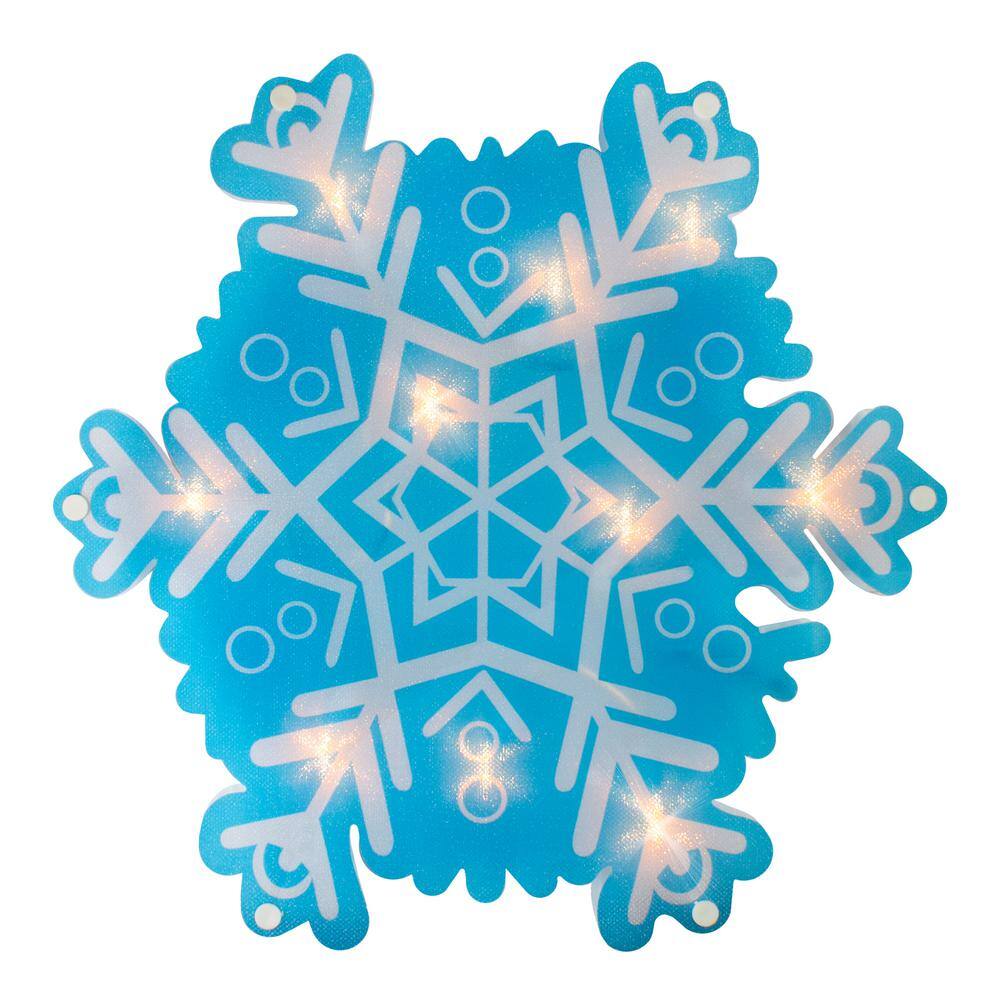 11.75 in. Lighted Snowflake Christmas Window Silhouette - Hercitys