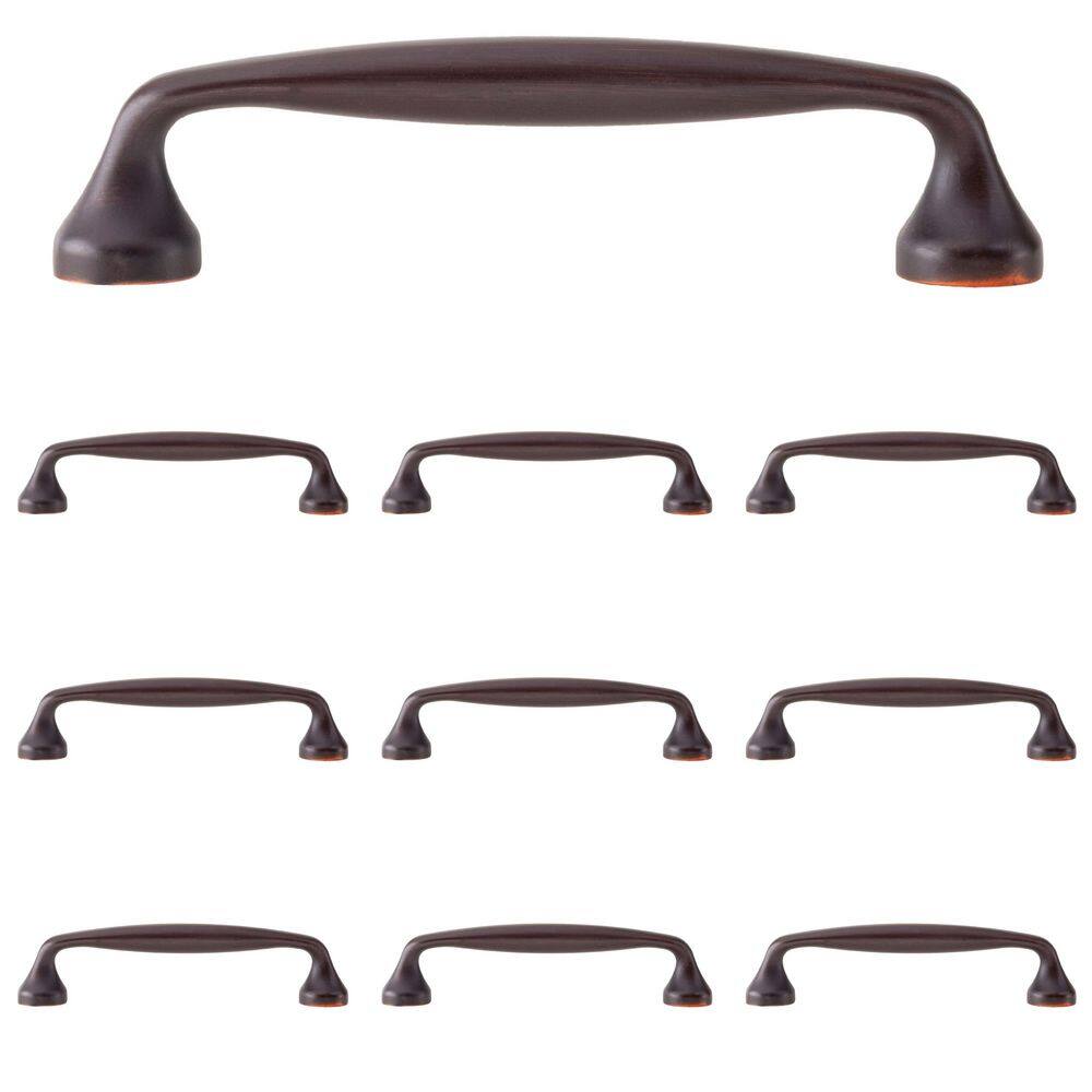 10-Pack Mason 4-1/4 in. (108 mm) Center-to-Center Classic Oil Rubbed Bronze Bar Drawer Pull - Hercitys