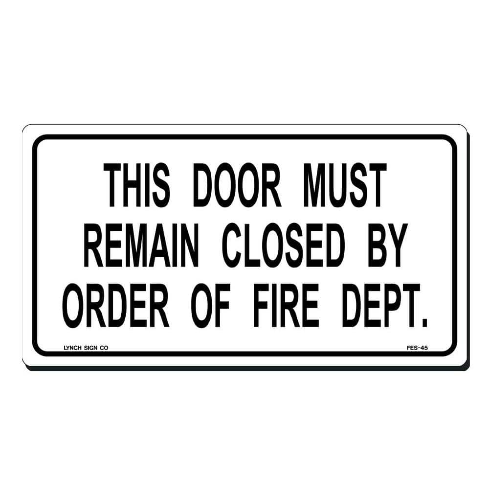 11 in. x 6 in. This Door Must Remain Closed Sign Printed on More Durable, Thicker, Longer Lasting Styrene Plastic - Hercitys