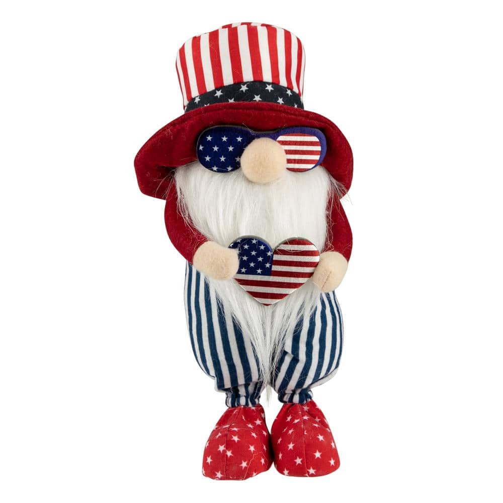 12.25 in. Patriotic Heart 4th of July Americana Gnome - Hercitys