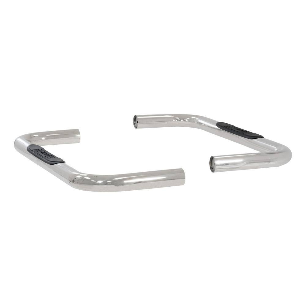 3-Inch Round Polished Stainless Steel Nerf Bars, No-Drill, Select Ford Bronco, F-150 - Hercitys