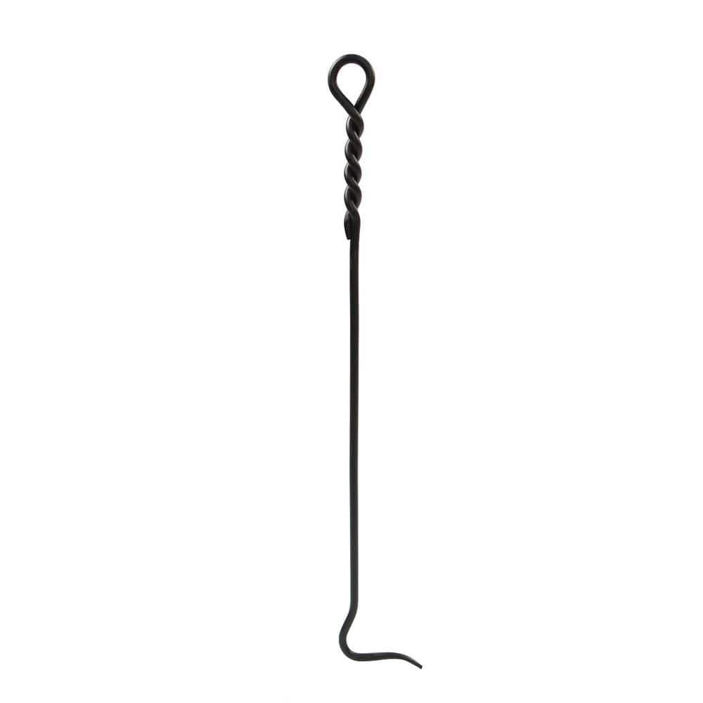 28 in. Tall Black Rope Design Standard Fireplace Poker - Hercitys