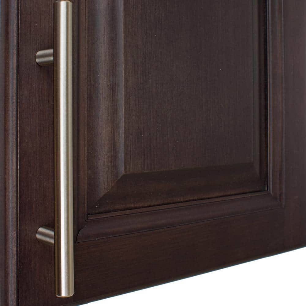 5 in. Thick Solid 8 in. Center-to-Center Long Stainless Steel Finish Bar Handle Pull (10-Pack) - Hercitys