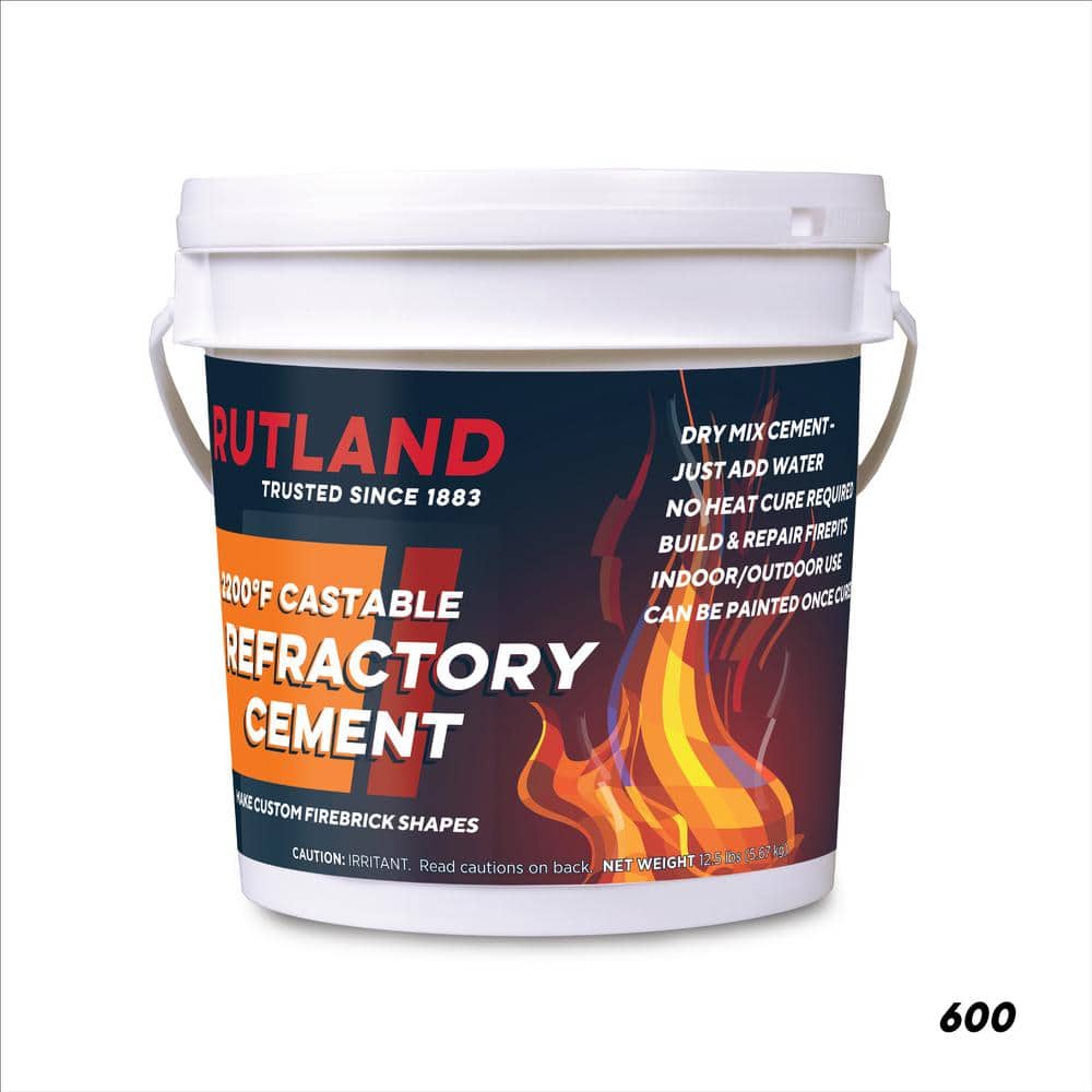 14-1/2 lbs. Castable Refractory Cement Tub for High Temperature Projects - Hercitys