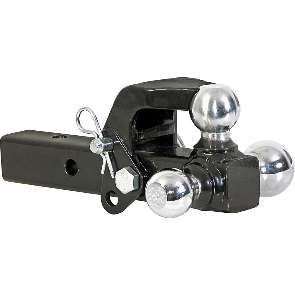 1-7/8 in., 2 in., 2-5/16 in. Chrome Towing Balls Tri-Ball Hitch with Pintle Hook - Hercitys