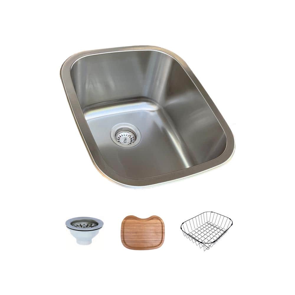 18 Gauge Stainless Steel 16 in. Dual Mount Bar Sink - Hercitys