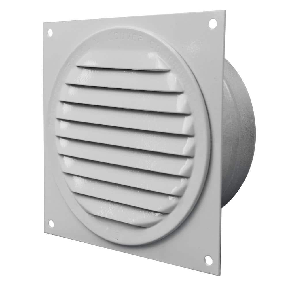 4 in. Aluminum Bathroom Soffit Vent, White - Hercitys