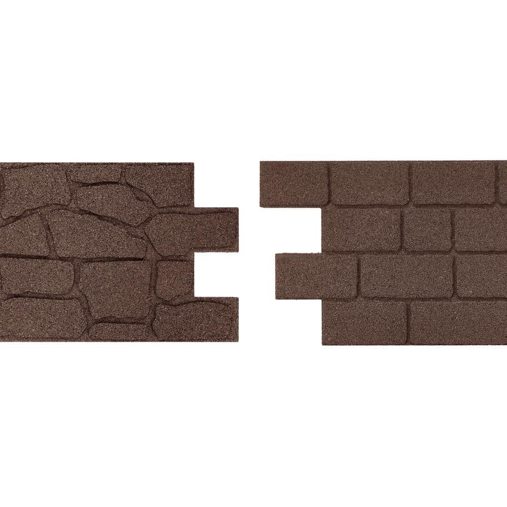 24 in. x 12 in. x 5/8 in. Brown Interlocking Dual-Sided Rubber Paver (9-Pack) - Hercitys