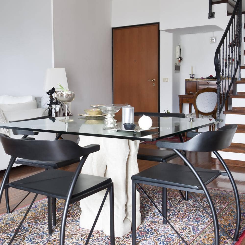 24 in. Clear Square Glass Table Top 1/4 in. Thick Flat Polished Tempered Eased Corners - Hercitys