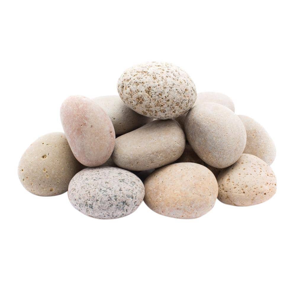 2 in. to 3 in., 30 lb. Buff Cabo Beach Pebbles - Hercitys