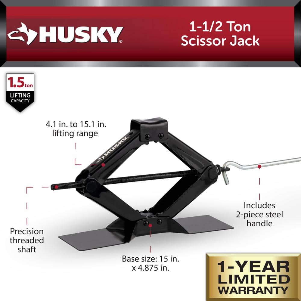 1-1/2 Ton Scissor Car Jack - Hercitys