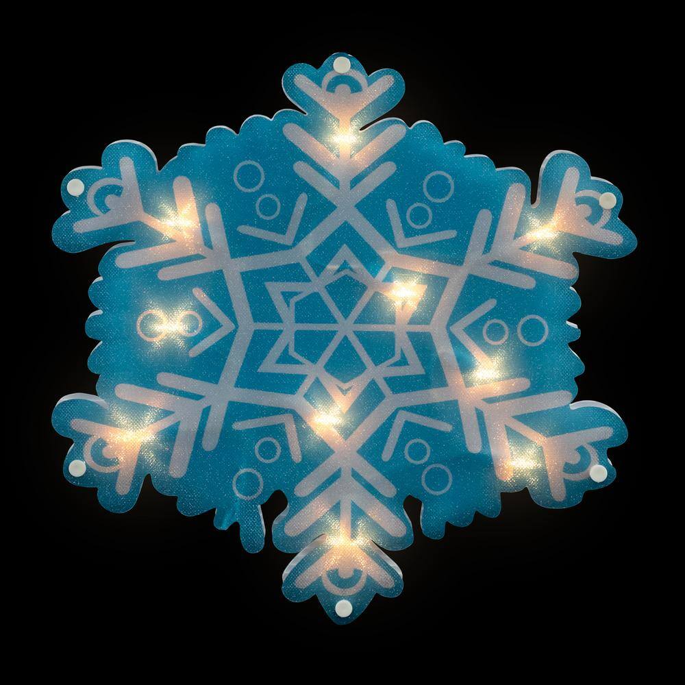 11.75 in. Lighted Snowflake Christmas Window Silhouette - Hercitys