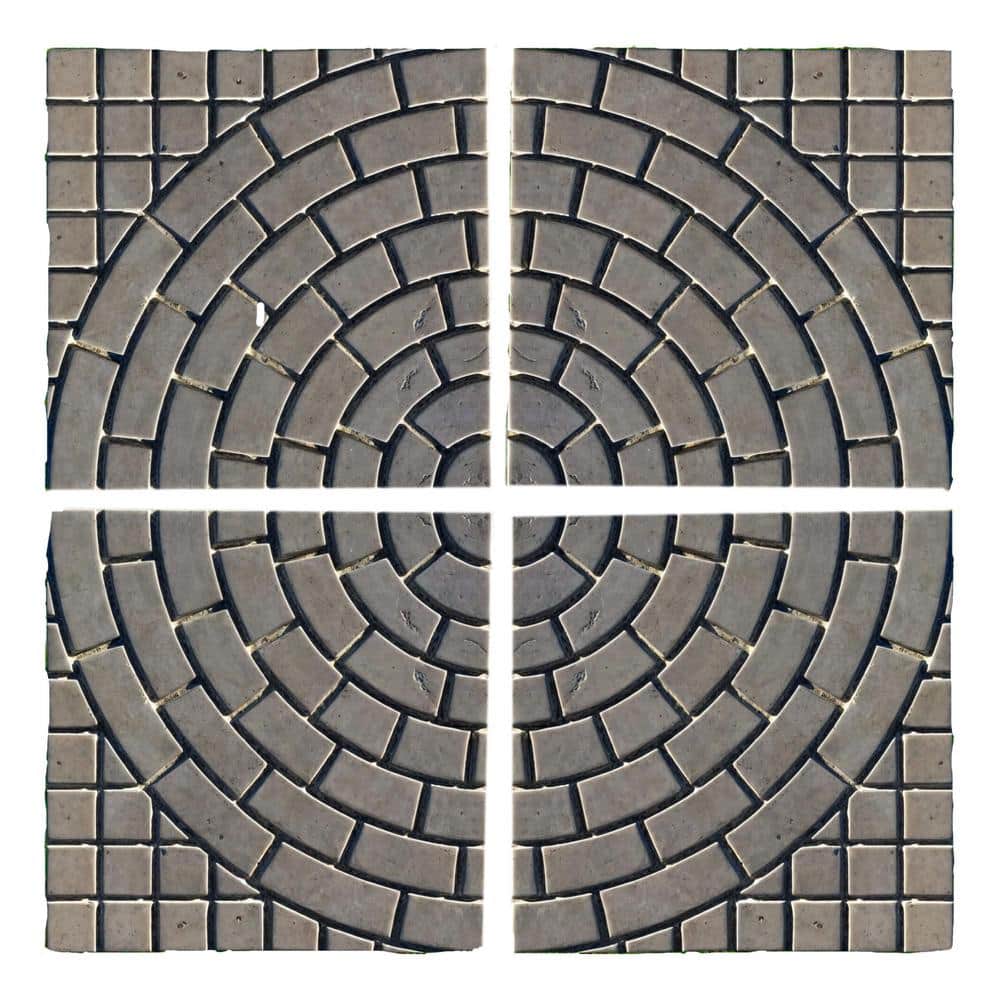 15 in. x 15 in. x 3 in. Square Black Molds Concrete Decorative Plastic Set Plastic Pavers 4-Piece - Hercitys