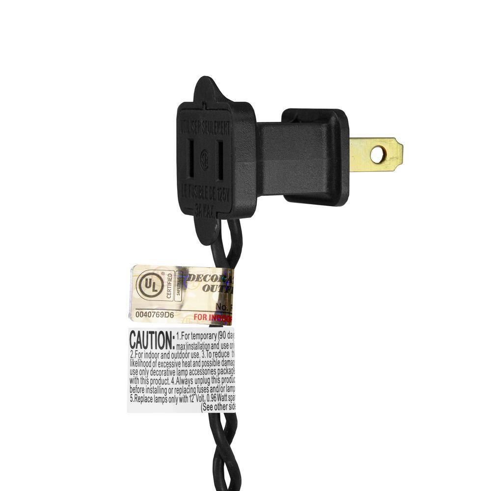 50-Count Wide Angle Purple LED Christmas Lights 16 ft. Black Wire - Hercitys