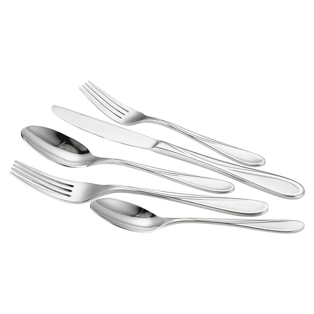 45-Piece Stainless Steel Flatware Set, Food-Grade Cutlery, Dishwasher Safe Tableware for 8, Includes Knife Fork Spoon - Hercitys