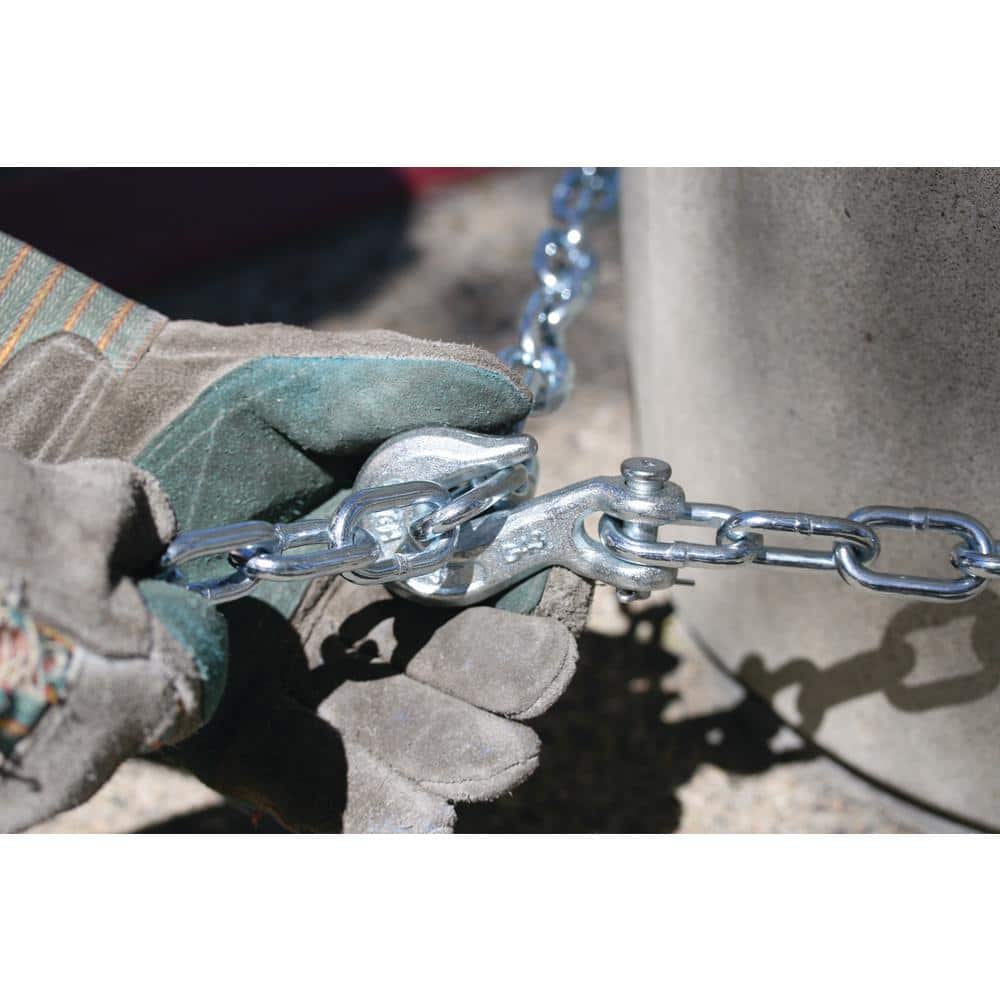 #2/0 x 75 ft. Zinc Plated Steel Twisted Link Chain - Hercitys