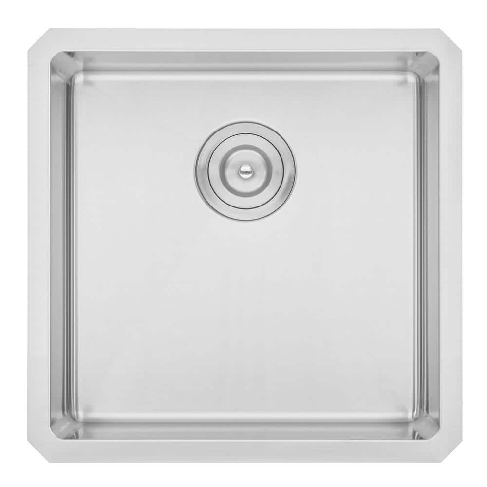 16-Gauge Stainless Steel 18 in. x 18 in. x 10 in. Undermount Bar Sink with Cutting Board Colander and Strainer - Hercitys