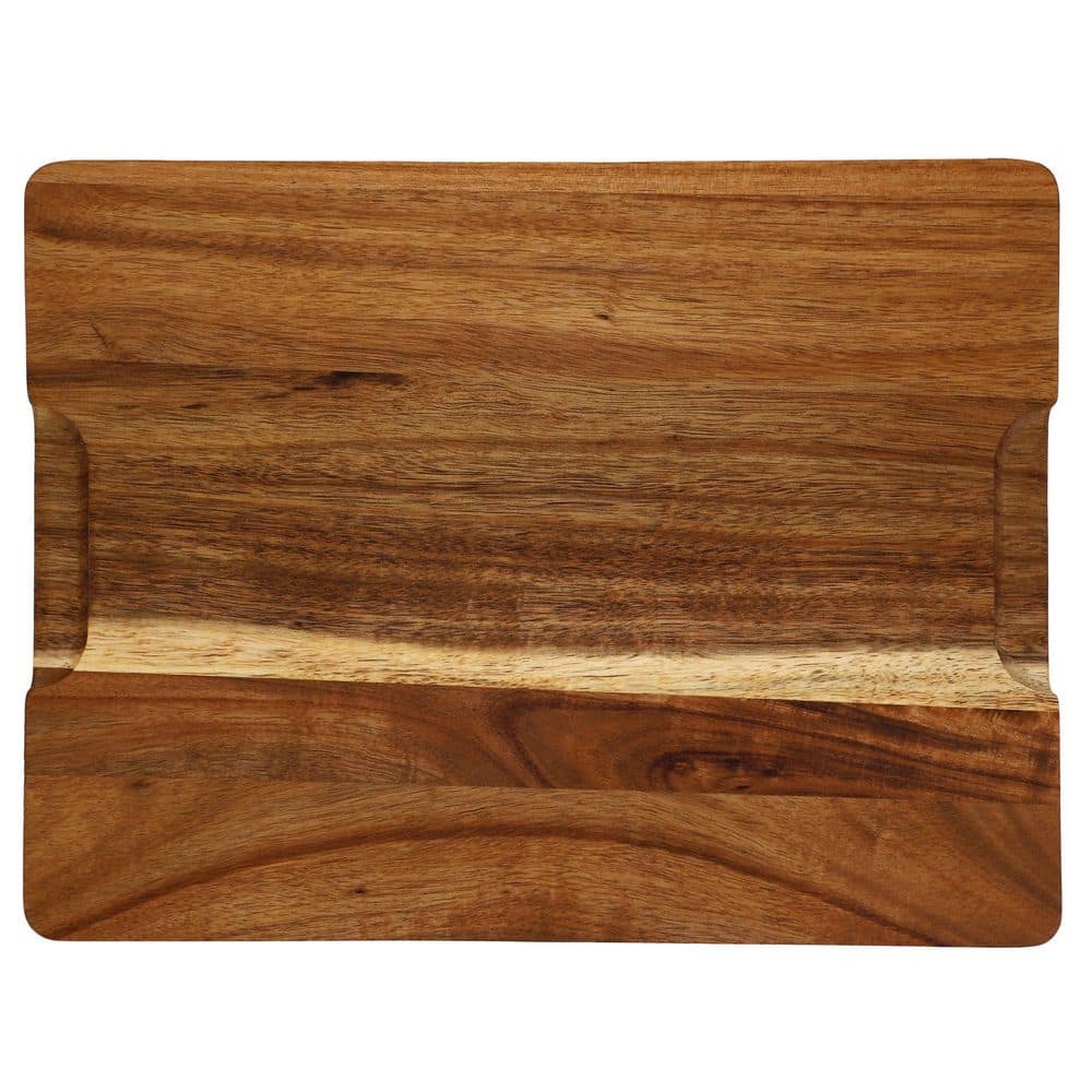 3 Piece Acacia Wood Cutting Board Set with Base - Hercitys