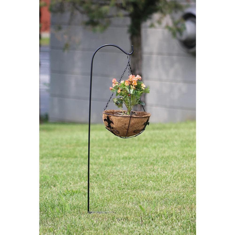 12 in. Plant Hanger Basket with Spade Design Hanging Flower Metal Planter Basket Ideal for Fences, Sword (4-Pack) - Hercitys
