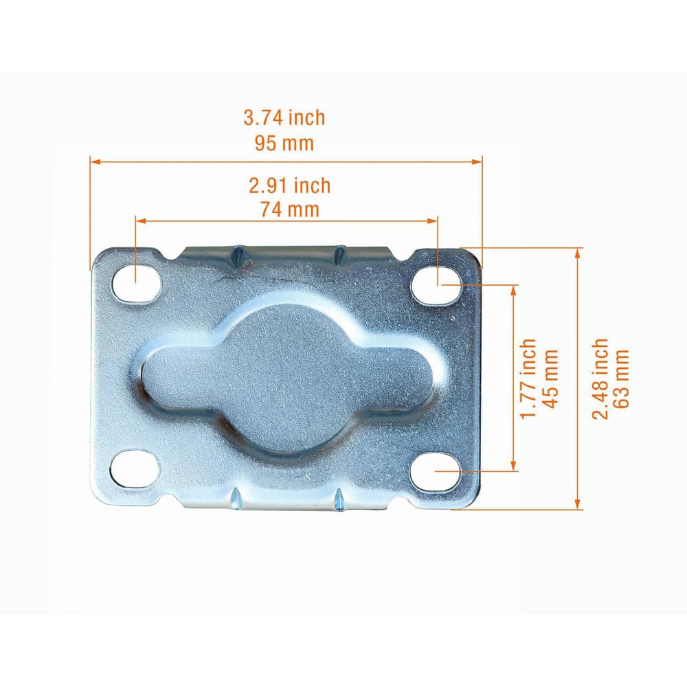 5 in. Caster Kit for Ready-to-Assemble Steel Garage Base Cabinets - Hercitys