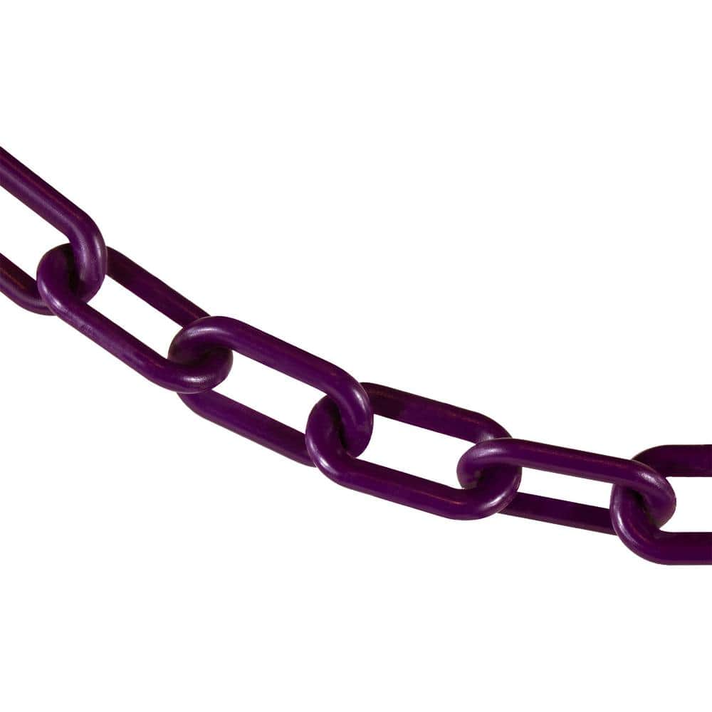 2 in. (#8, 51 mm) x 10 ft. Plastic Safety Chain in Purple - Hercitys