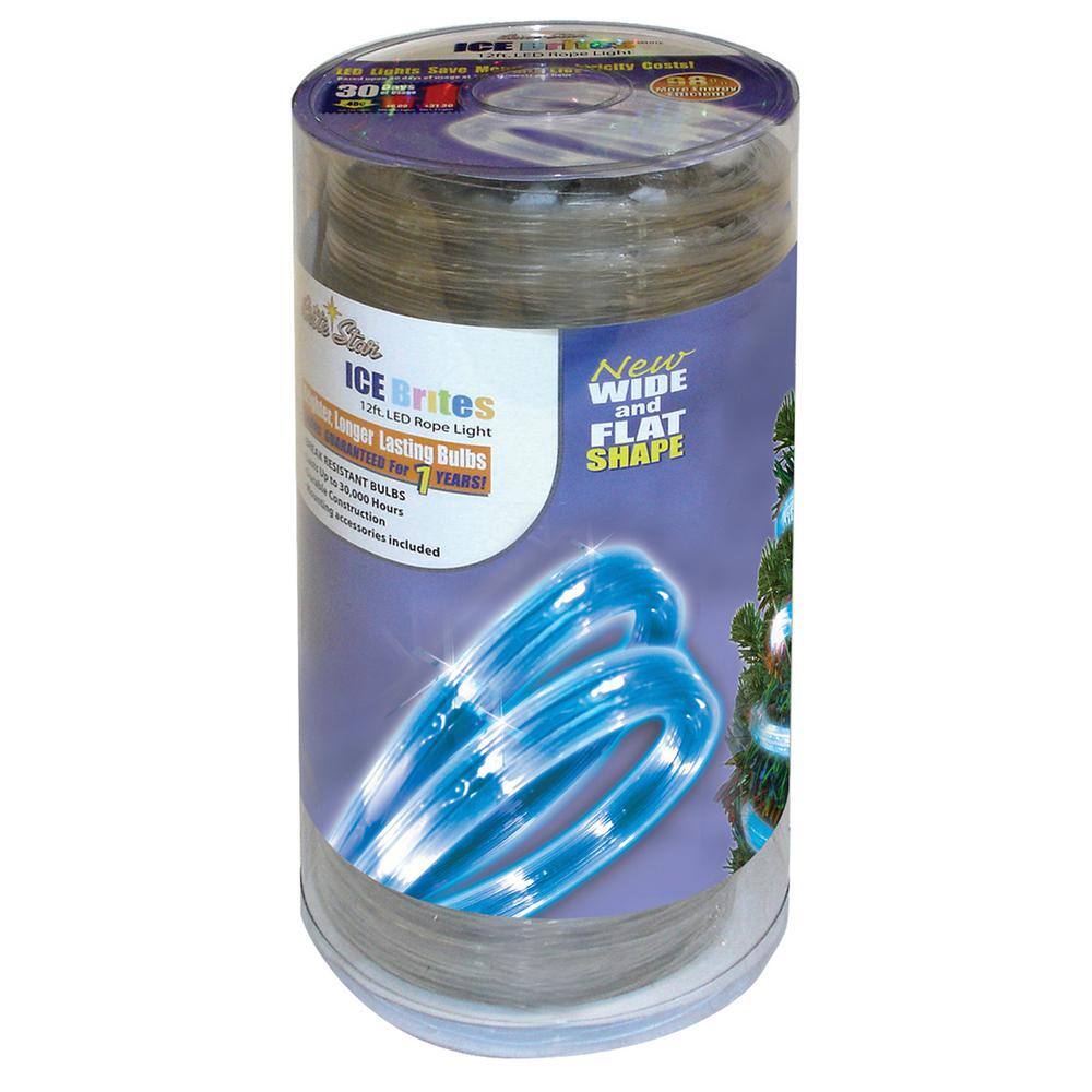 12 ft. 50-Light Blue LED Flat Rope Light - Hercitys