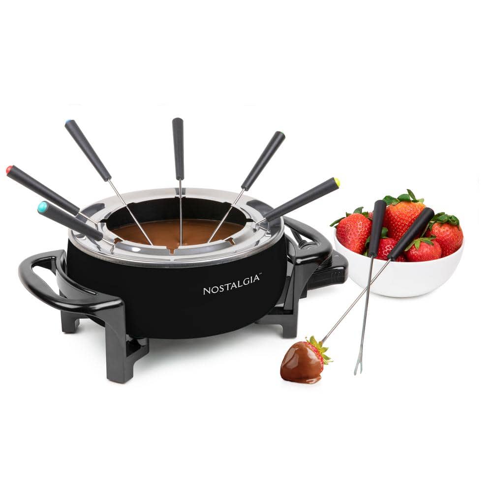 12-Cup Electric Fondue Pot, Black - Hercitys