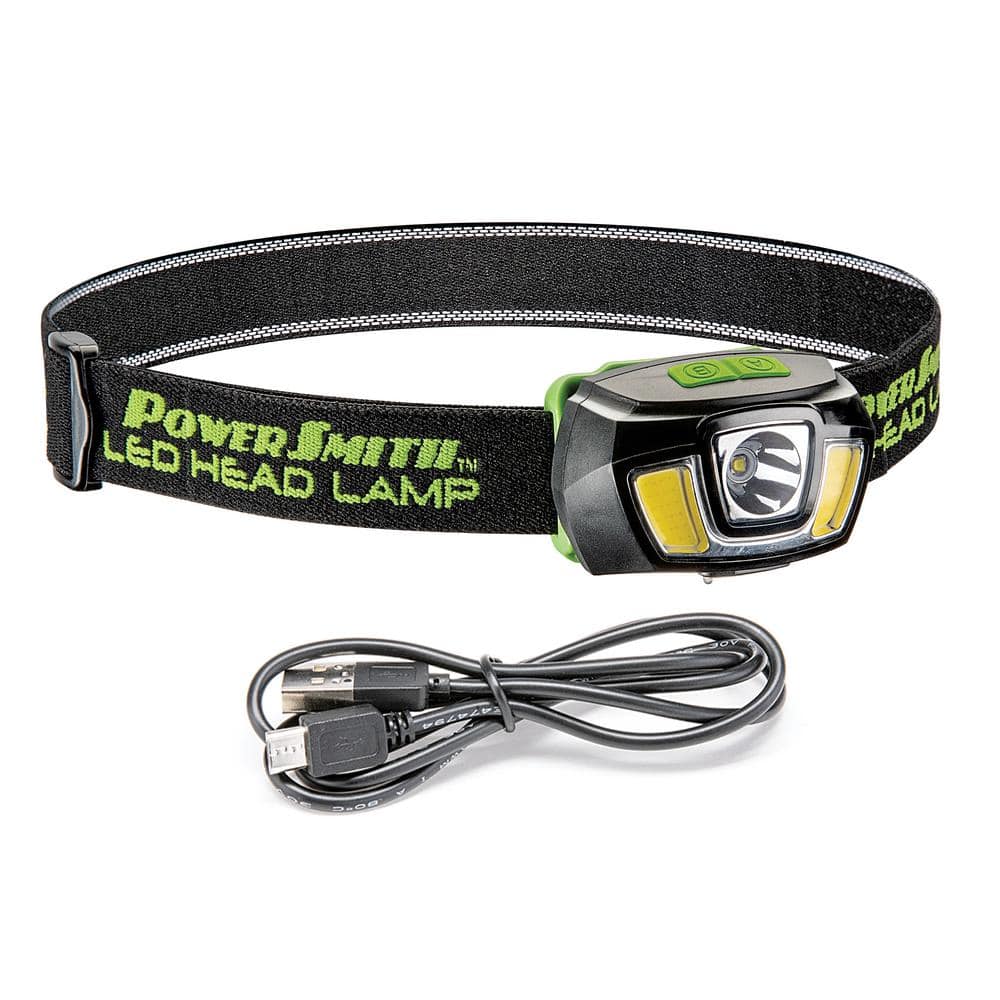 250 Lumens LED Rechargeable Weatherproof Lithium-ion Tiltable HeadLamp with Flood/Spot/Strobe Modes and Charger - Hercitys