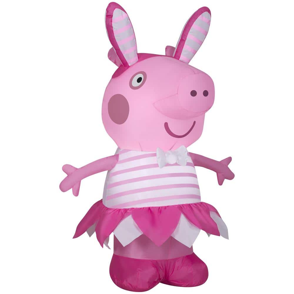 3.5Ft. Tall Airblown Peppa Pig in Easter Outfit - Hercitys