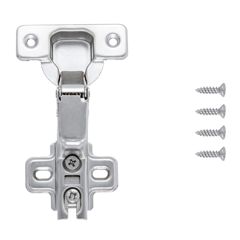 4-1/2 in. x 1-1/2 in. Bright Nickel 105 Degree Opening Euro Inset Hinge - Hercitys