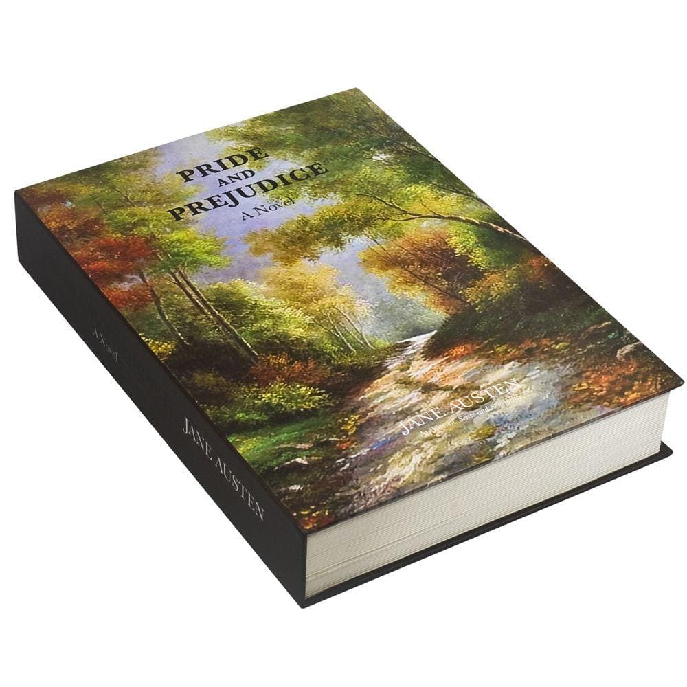 0.02 cu. ft. Steel Real Paper Book Lock Box Safe with Key Lock - Hercitys