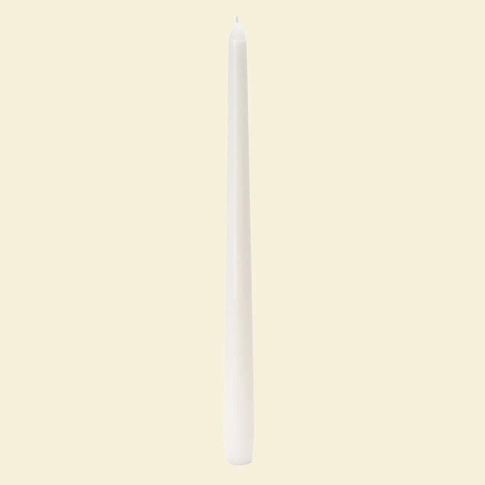 12 in. White Taper Candles (12-Set) - Hercitys