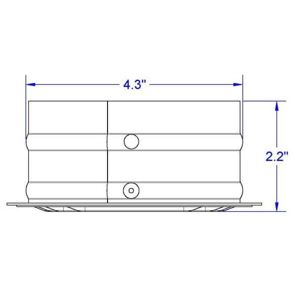 4 in. Bathroom Soffit Vent in White - Hercitys