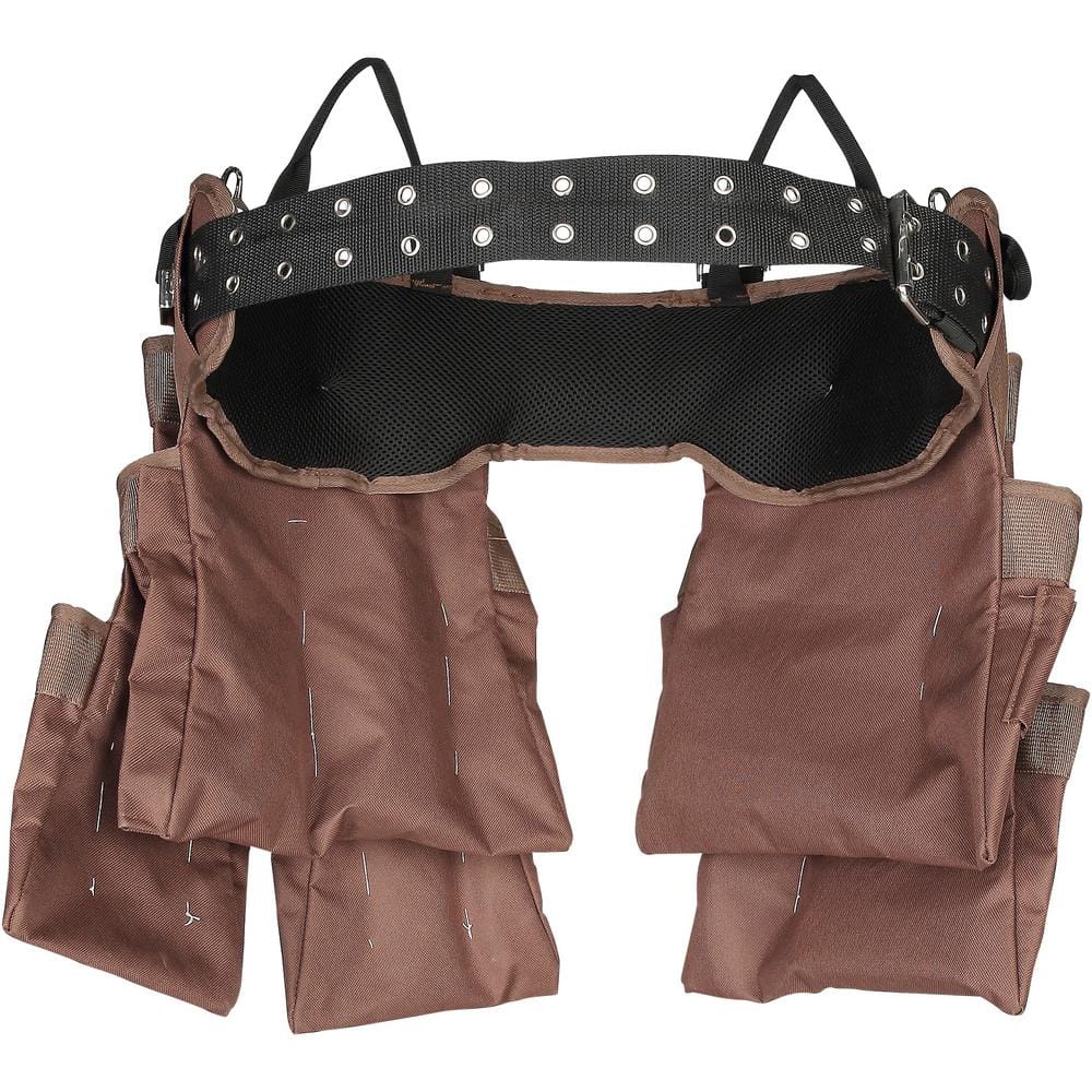19 Pockets ool Belt, Adjusts from 32 in. to 54 in. Polyester Heavy Duty Tool Pouch Bag, Detachable Tool Bag - Hercitys