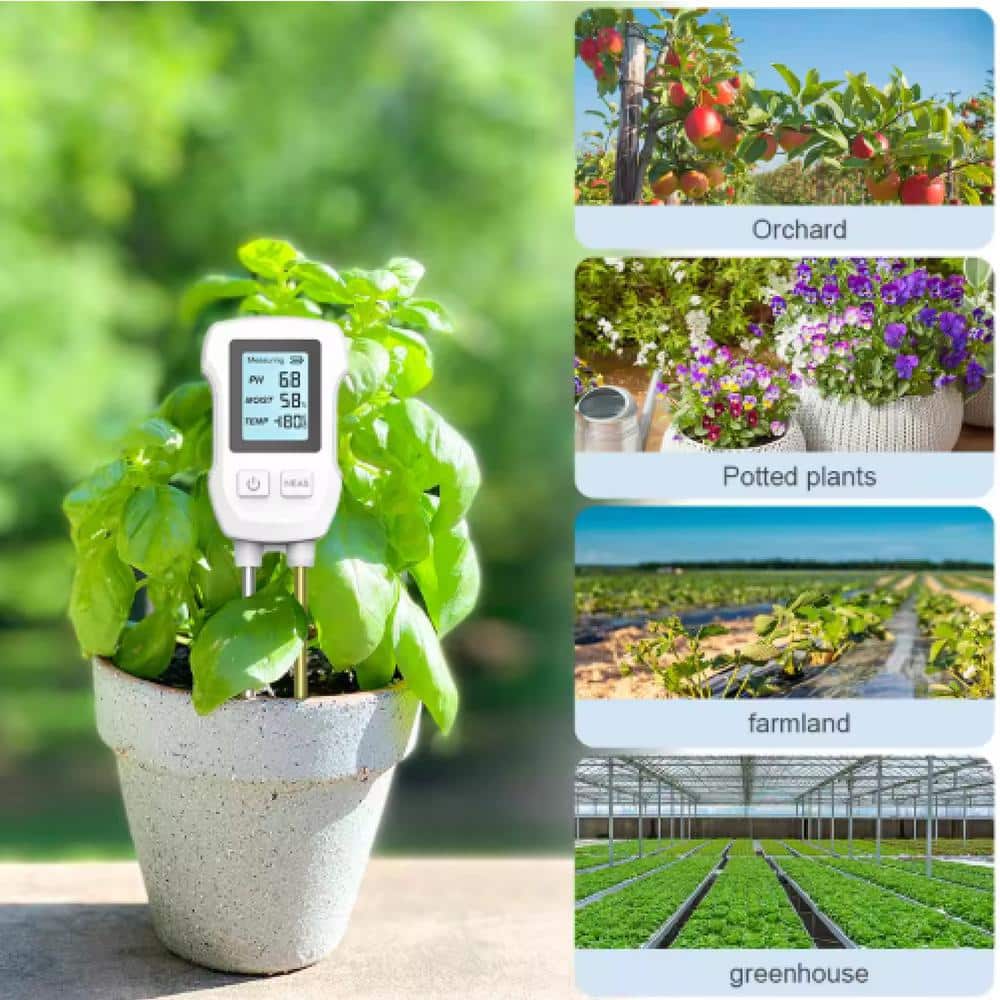 3-in-1 Soil Tester LCD Screen Soil Thermometer PH Temperature Humidity Meter Flower Plant Potted Planting Soil Tester - Hercitys
