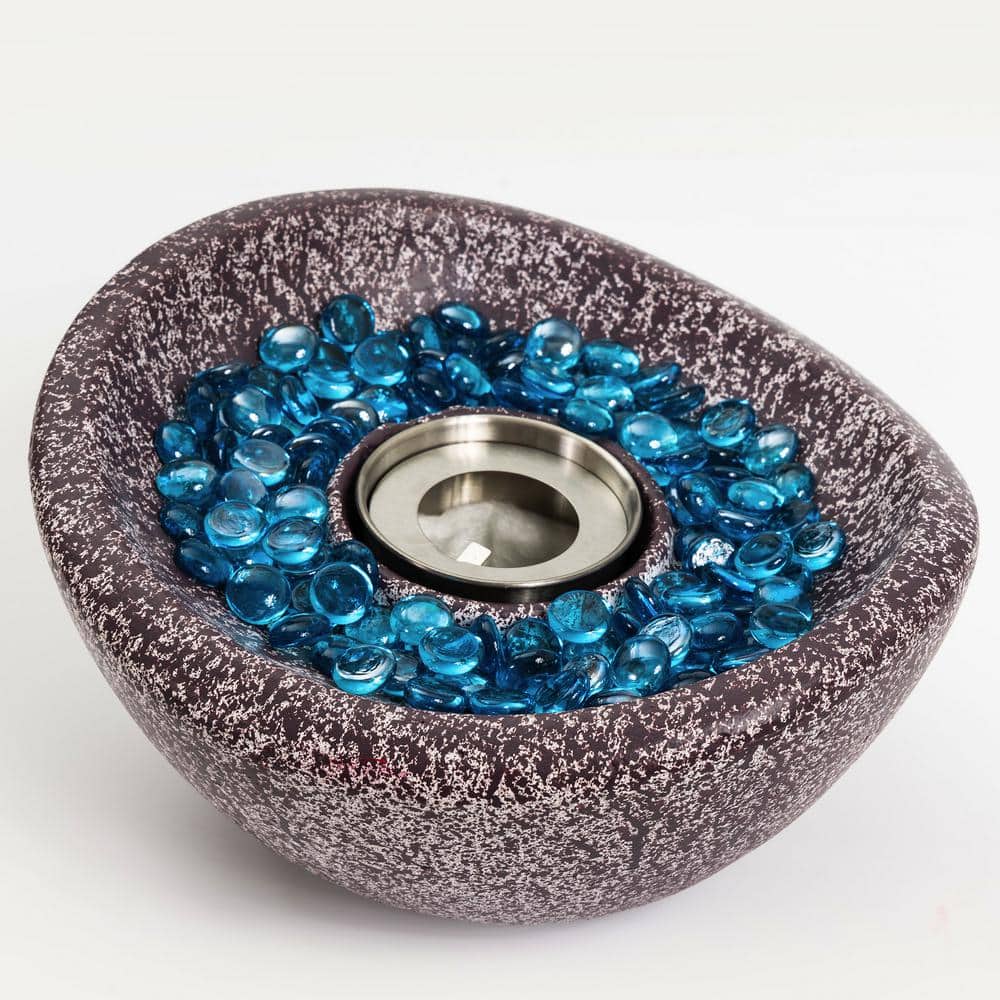 11.6 in Concrete Ethanol Gel/liquid Outdoor Fire Bowl in Pink and White - Hercitys