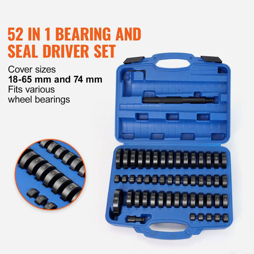 52PCS Custom Bushing Bearing and Seal Driver Set, Transmission Wheel Axle Bearing Race, Seal Driver Installer Remover - Hercitys