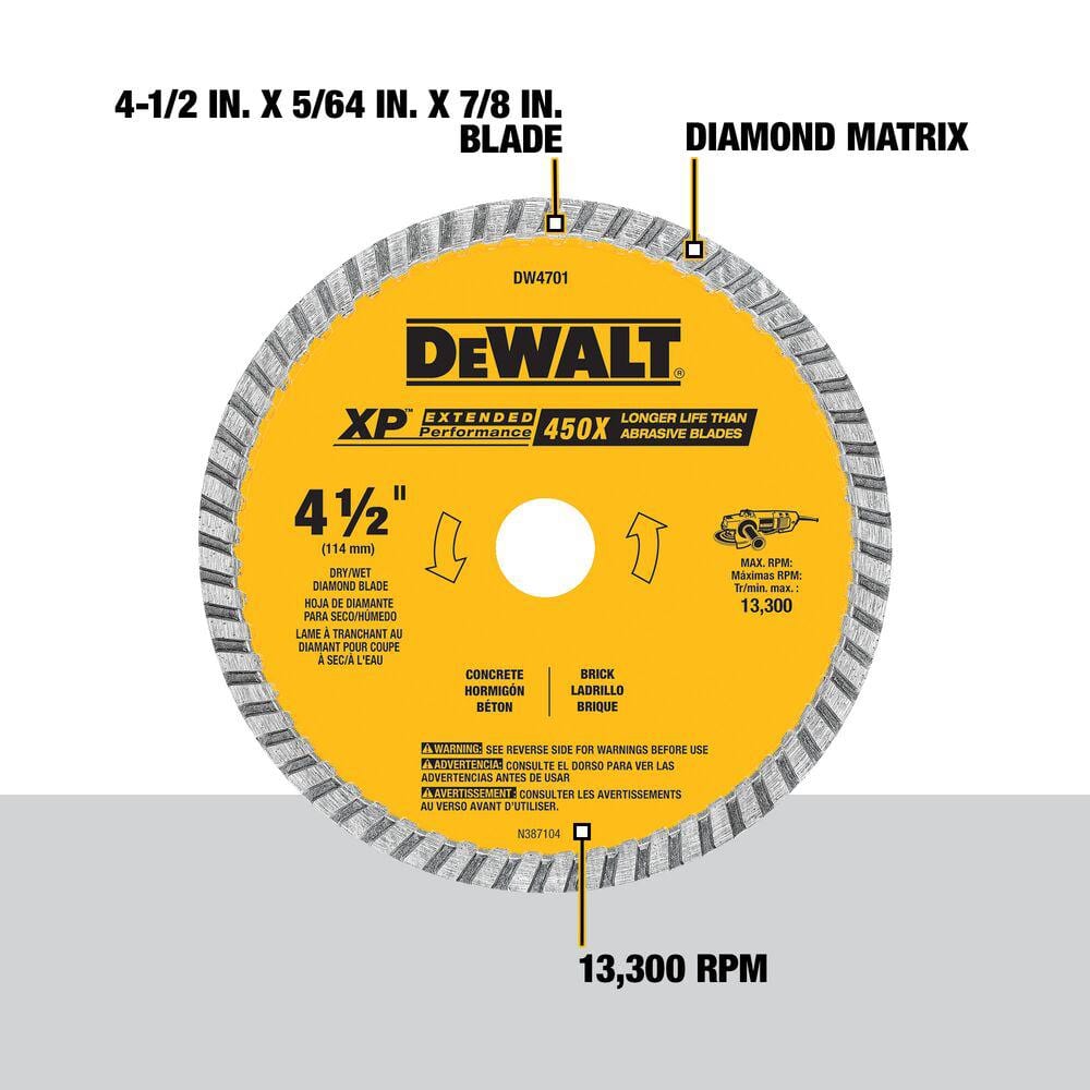 4-1/2 in. Concrete and Brick Diamond Circular Saw Blade - Hercitys