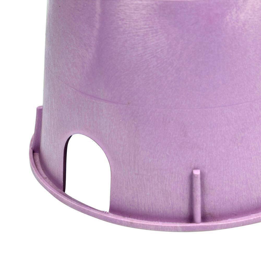 10 in. H, 10 in. Round Standard Series Valve Box and Cover, Purple Reclaimed Water Cover - Hercitys