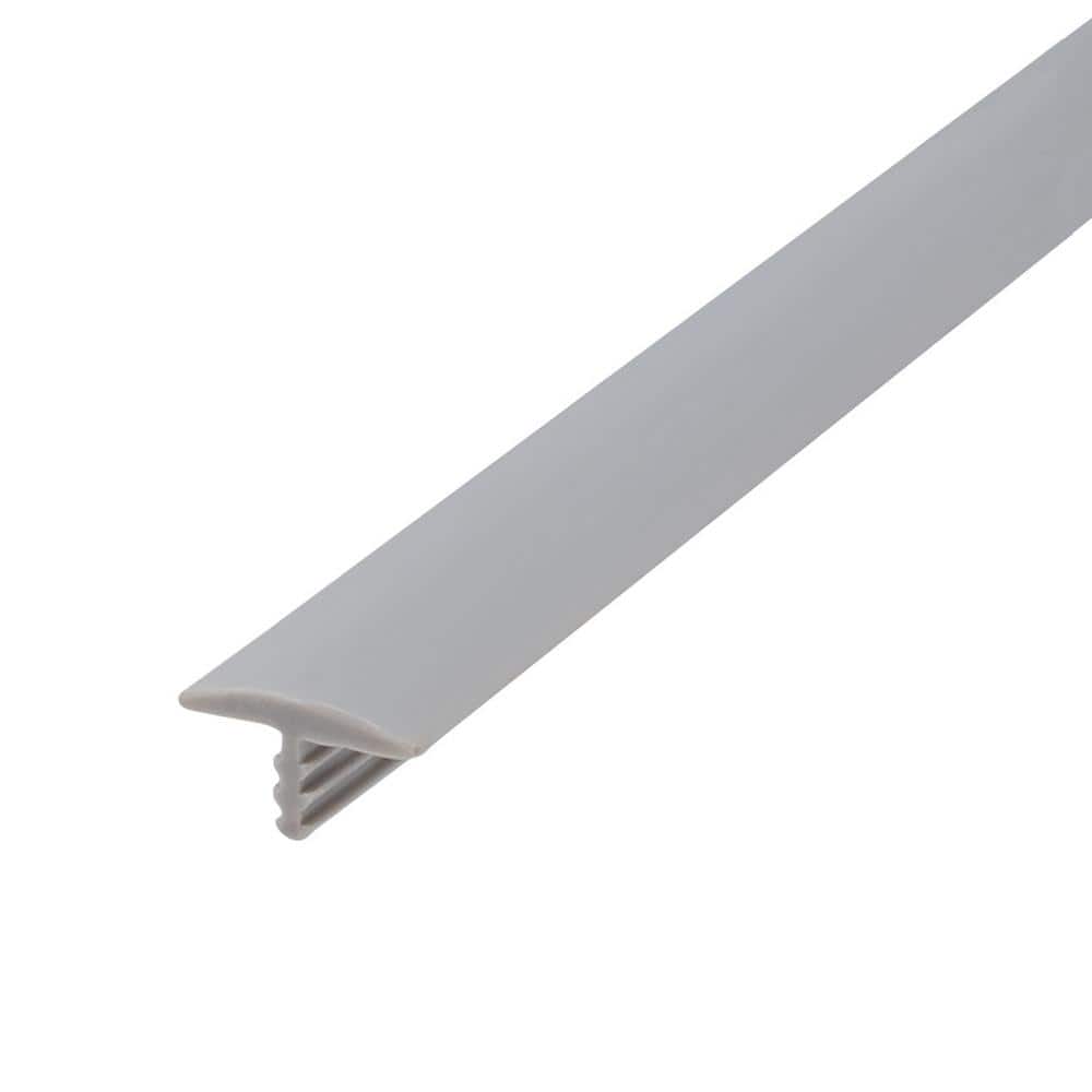 1/2 in. Dove Grey Flexible Polyethylene Center Barb Hobbyist Pack Bumper Tee Moulding Edging 25 ft. long Coil - Hercitys