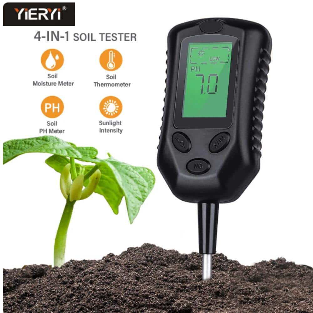 4-in-1 Gardening Agriculture Tester Soil Sensor/Meter PH/Moisture/Sunlight/Temperature/Humidity Meter Acidity Monitor - Hercitys