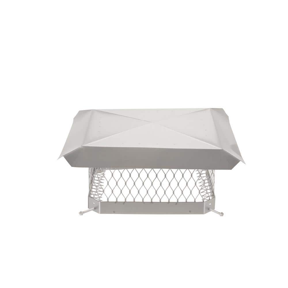 13 in. x 13 in. Mesh Chimney Cap in Stainless Steel - Hercitys