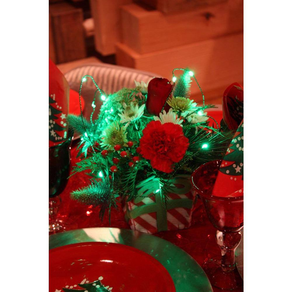 12 ft. Pre-Lit LED Battery Operated Green Single Braided Garland (Bundle of 2) - Hercitys