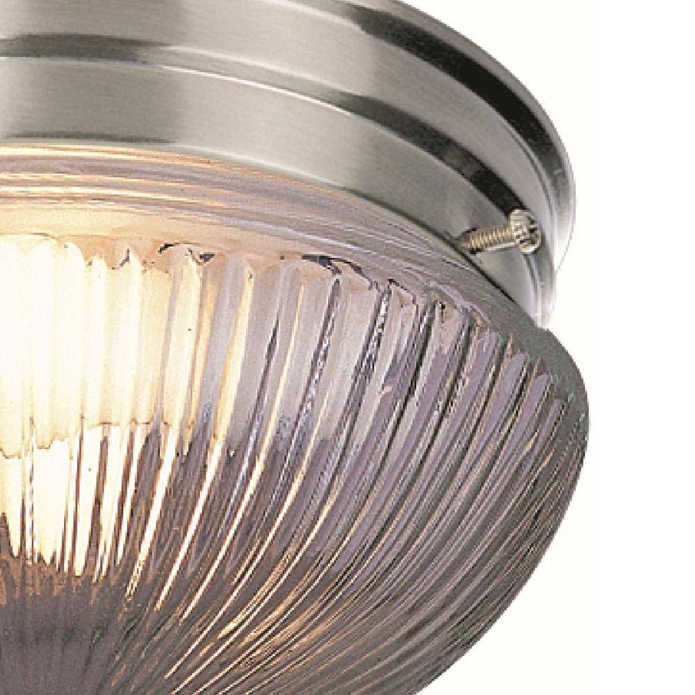 2-Light Brushed Nickel Flush Mount - Hercitys