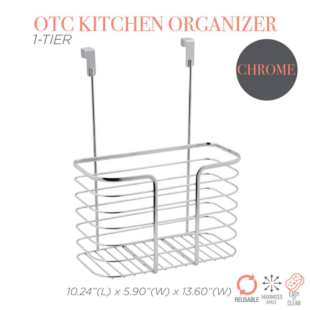 1-Tier Shelf Chrome Over the Cabinet Organizer - Hercitys