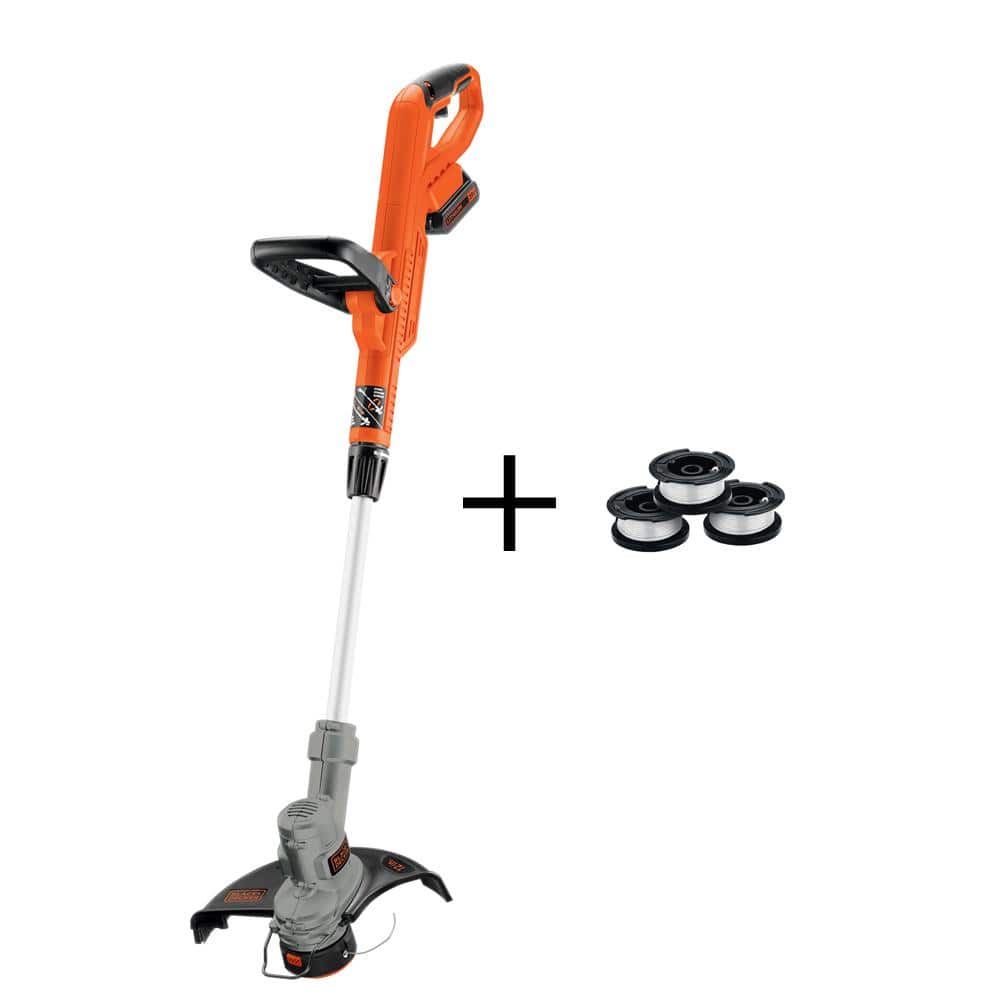 20V MAX Cordless Battery Powered 2-in-1 String Trimmer & Lawn Edger with 3-Pack of Trimmer Line - Hercitys