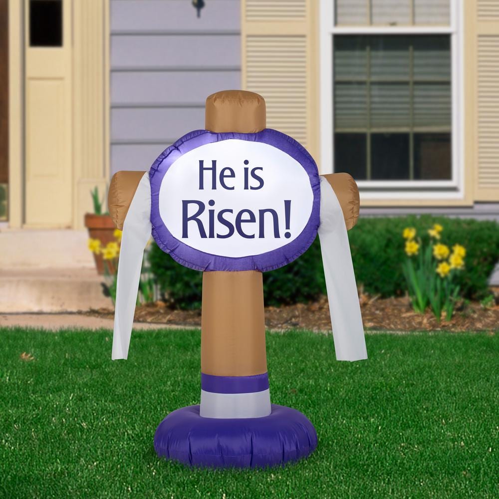 3.5′ Tall Airblown-Outdoor “He Is Risen” Easter Sign-SM - Hercitys
