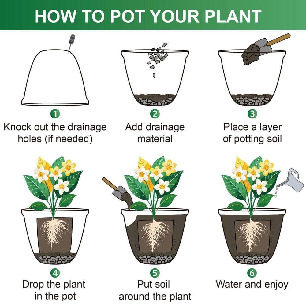 12 in. Dia White Round Faux Concrete Planter (2-Pack) - Hercitys