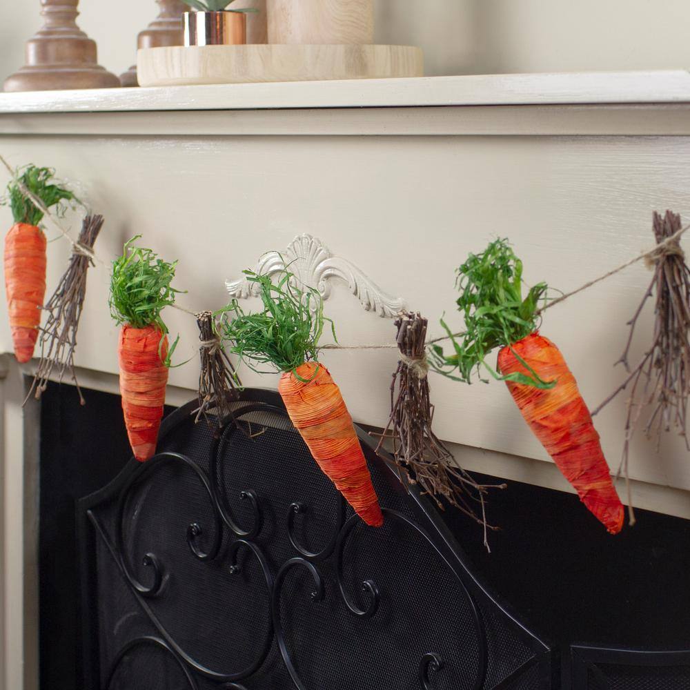 3.25 ft. Carrots and Twigs Artificial Easter Garland - Hercitys